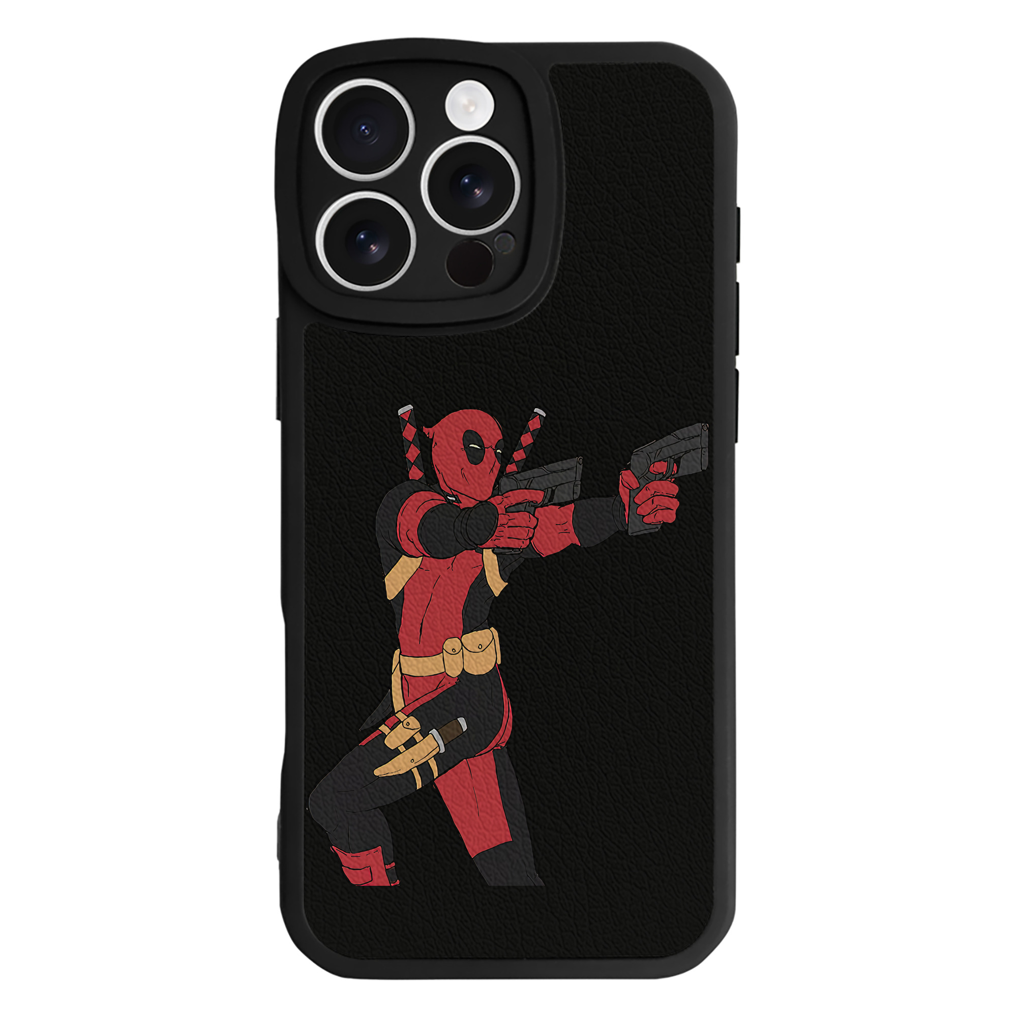 （画像用） Deadpool デッドプール 【iPhone 16シリーズ対応】シリコンスマホケース（レザー調） 材質：シリコン